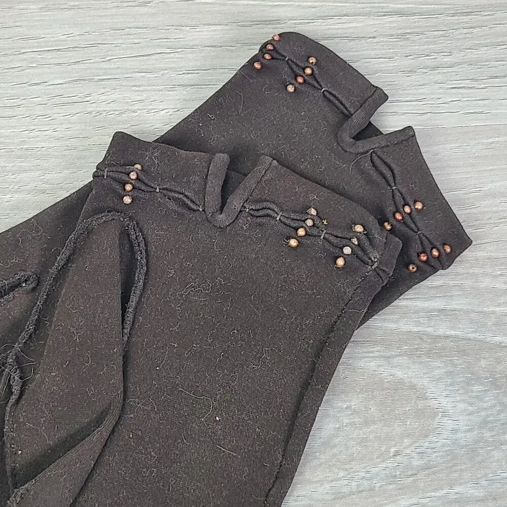 Crescendoe Women's Leather‎ Driving Gloves Size 7 Brown Black Bundle Vtg